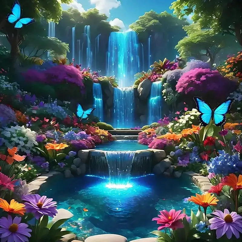 Crystal Falls Retreat – 13.7" x 13.7"