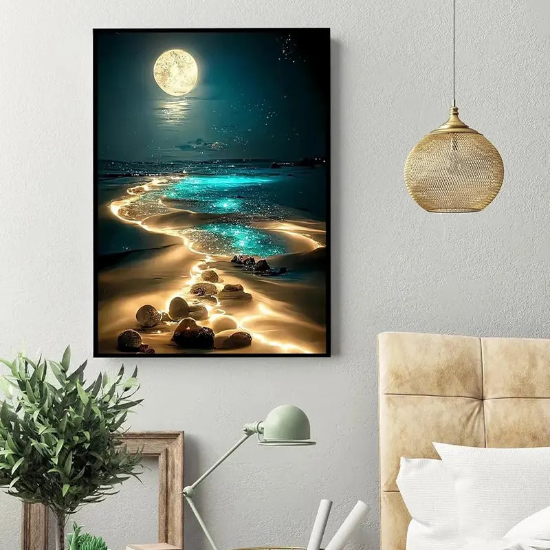 Silver Tide Moonscape – 12.0" x 16.0"