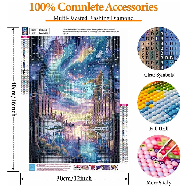 Celestial Aurora Reflections – 12.0" x 16.0"