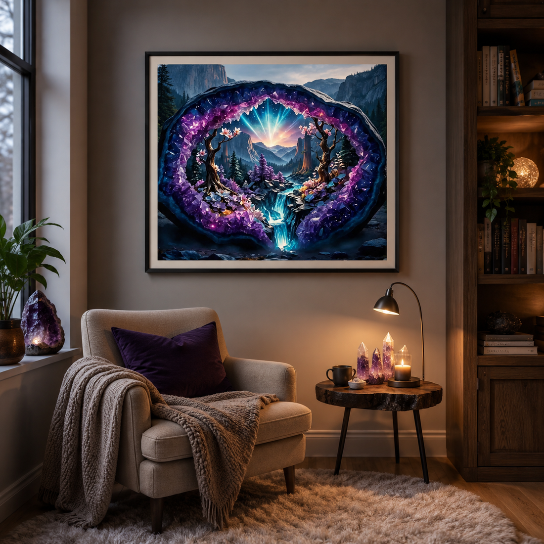 Crystal Mountain Fantasy Wall Art FJ04—11.8&