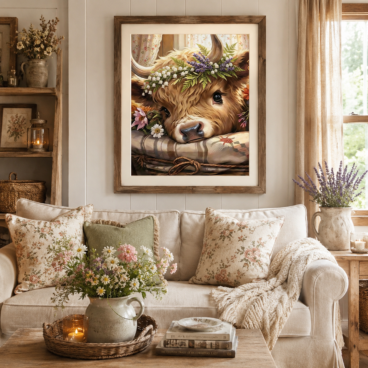 Sweet Highland Calf Wall Art DW10-11.8"x 15.7&