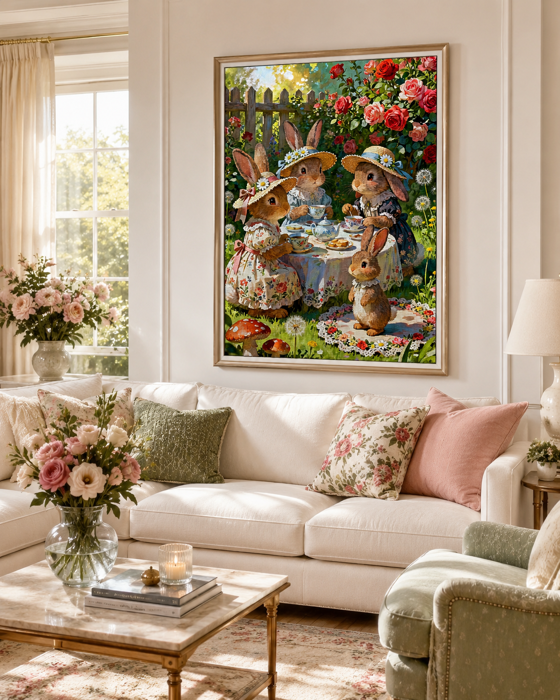 Bunny Tea Party Diamond Painting Kit