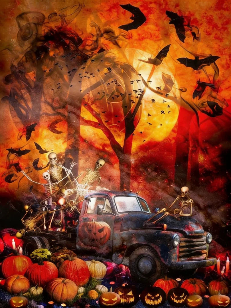 Skeleton Truck Halloween