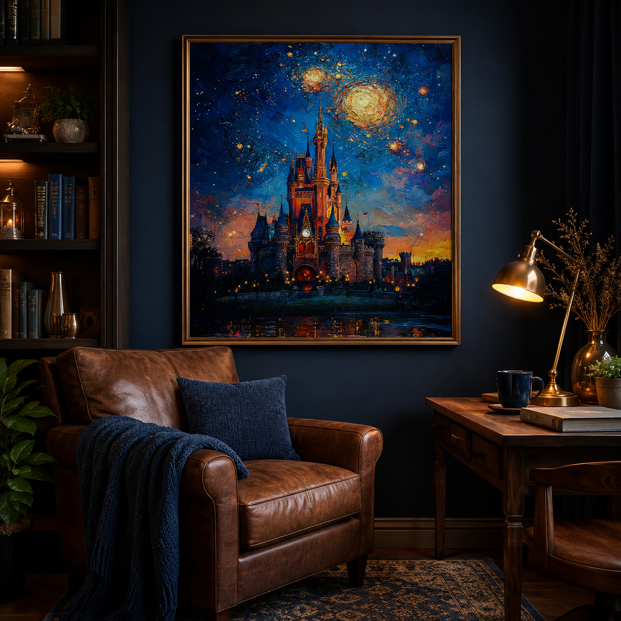 Fairy-Tale Castle Night Wall Art FJ18-11.8"x 15.7&