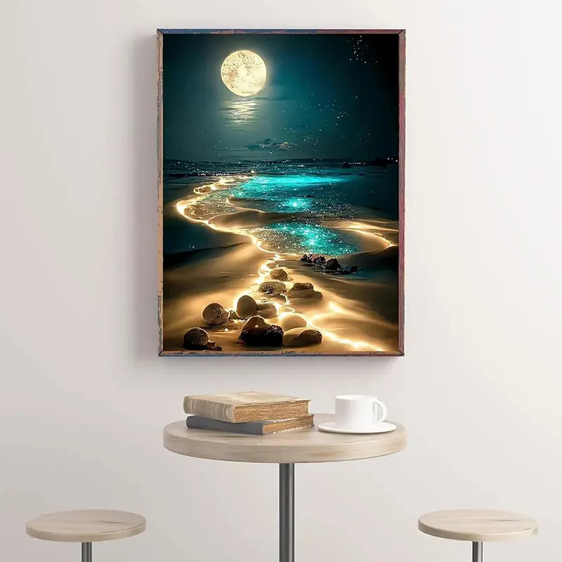 Silver Tide Moonscape – 12.0" x 16.0"