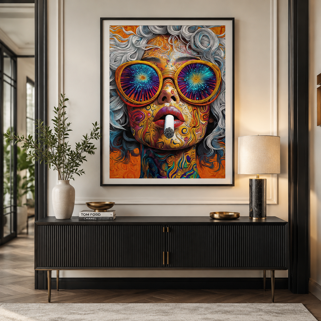Psychedelic Sunglasses Pop Art Wall Art RW10-11.8"x 15.7&