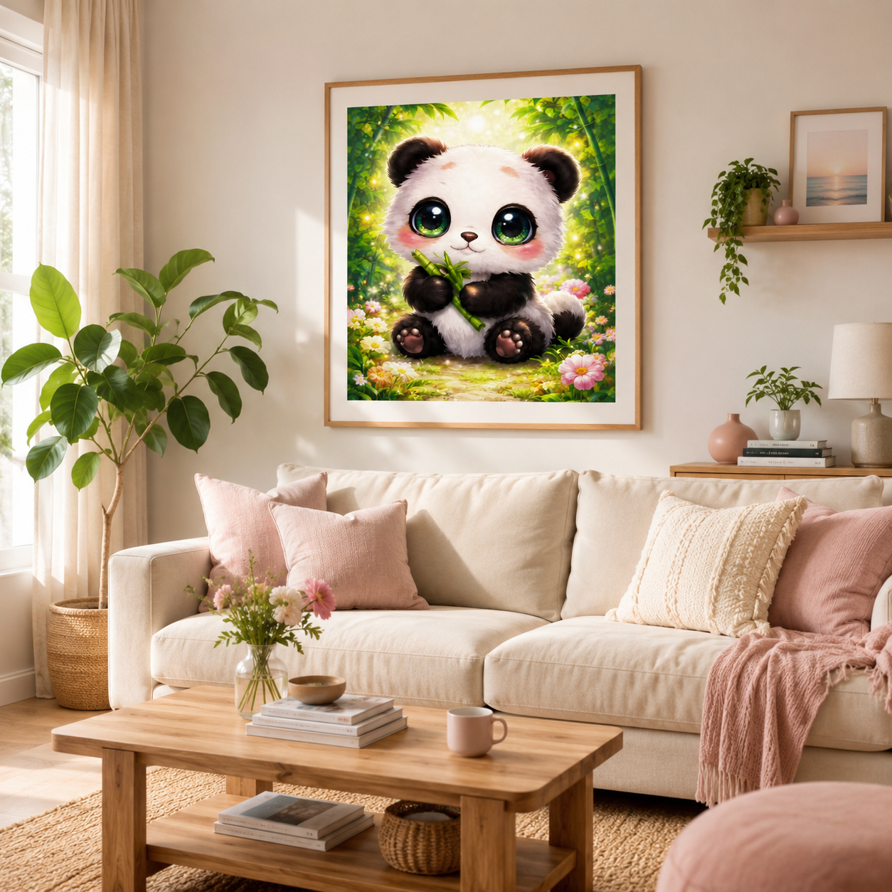 🐼 Cute Baby Panda Bamboo Forest Diamond Painting Kit