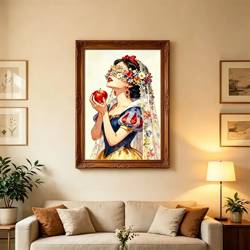 Fairy Tale Apple Princess Wall Art RW14-11.8"x 15.7&
