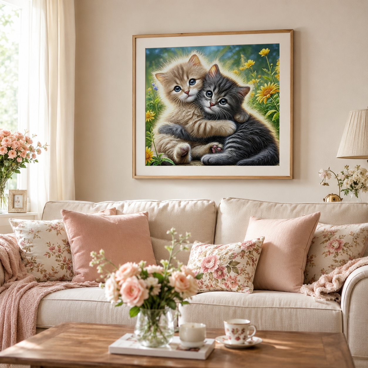 Cute Kitten Hug Wall Art DW23—11.8&