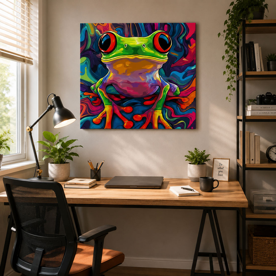 Colorful Frog Wall Art DW25-11.8"x 15.7&