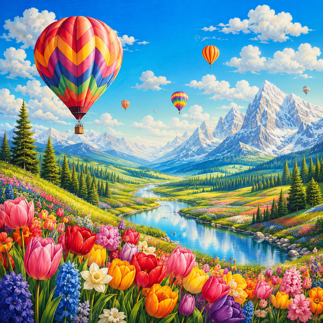 Hot Air Balloon Alpine Valley