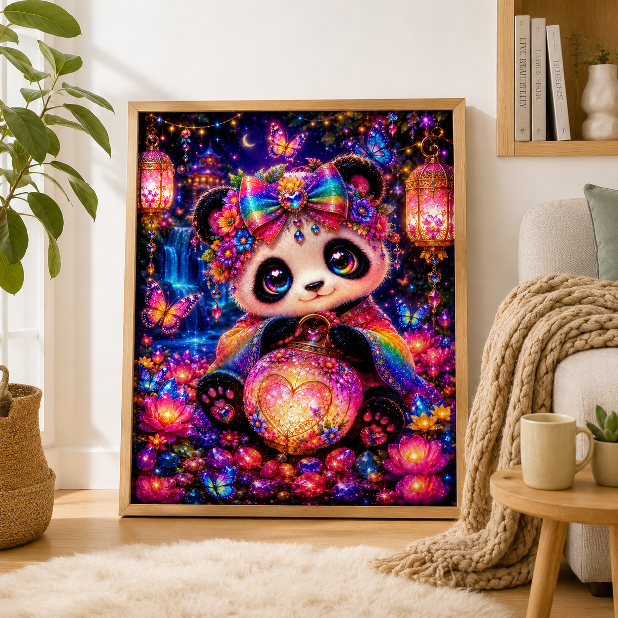 ๐ผ Magical Rainbow Panda Diamond Painting Kit