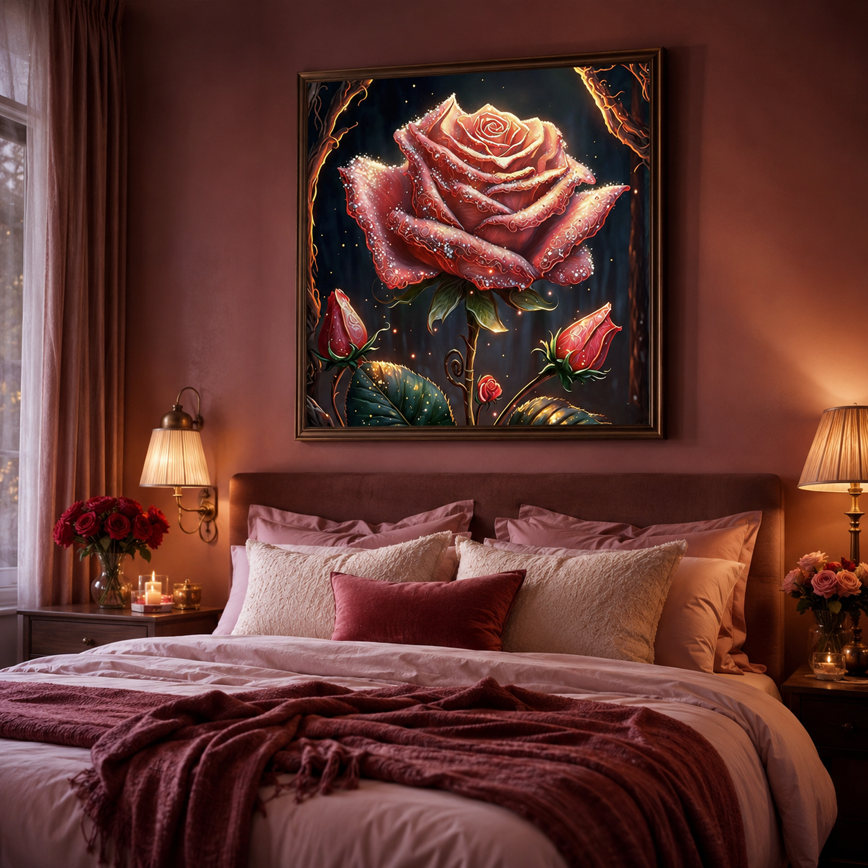 Romantic Floral Canvas Decor HH09—11.8&
