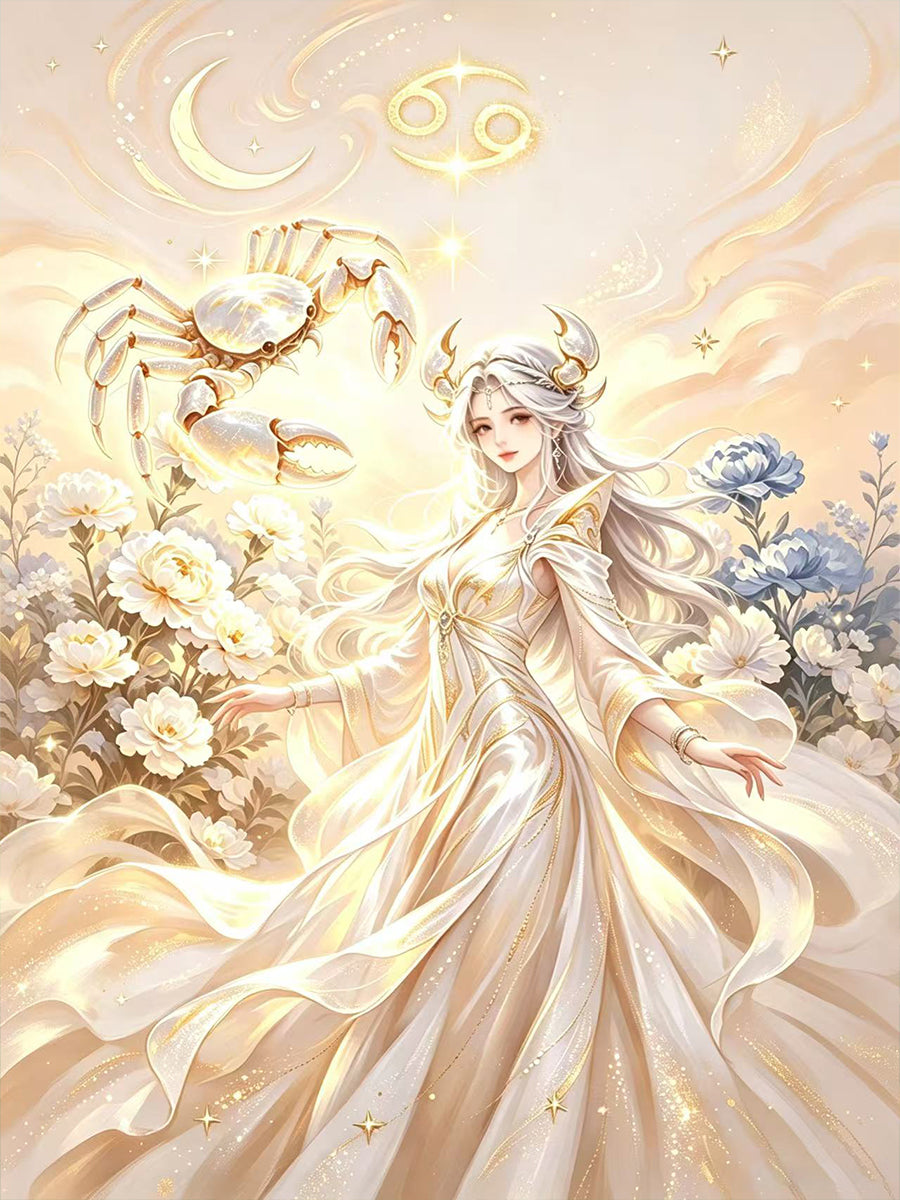 12 Zodiac Goddess Diamond Painting Kits – Fantasy Constellation DIY Crystal Wall Art