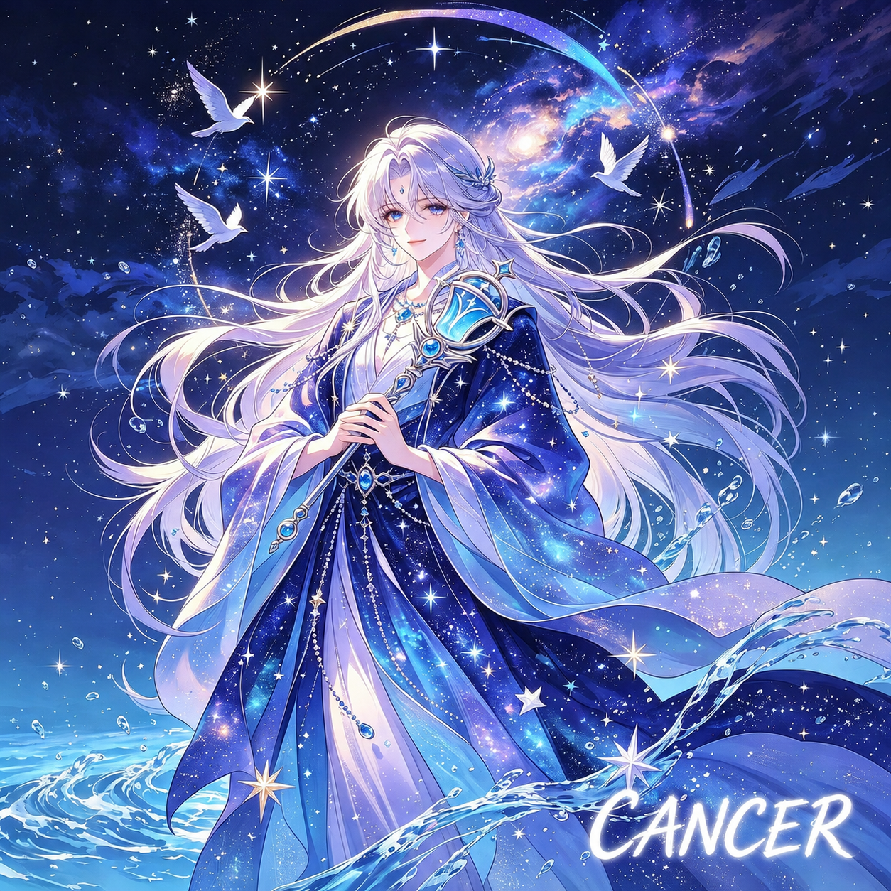 12 Zodiac Celestial Goddess Diamond Painting Kits – Fantasy Astrology DIY Wall Art