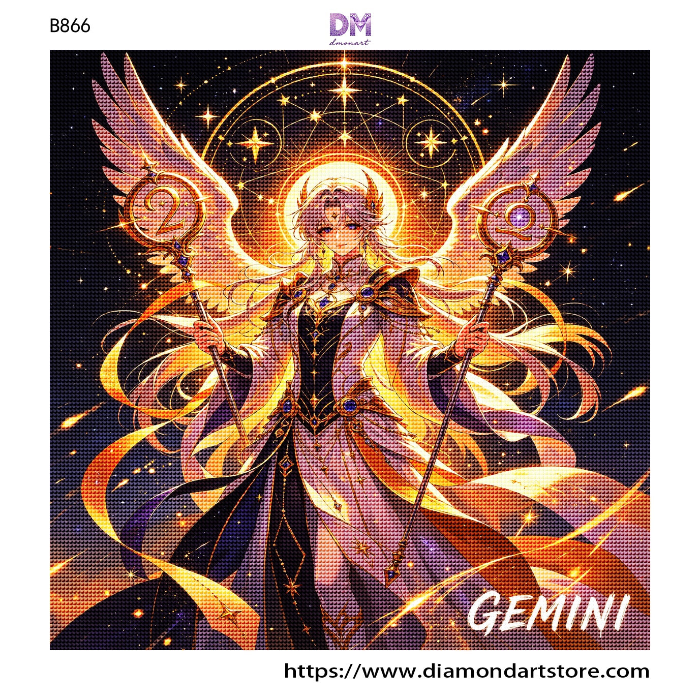 12 Zodiac Celestial Goddess Diamond Painting Kits – Fantasy Astrology DIY Wall Art