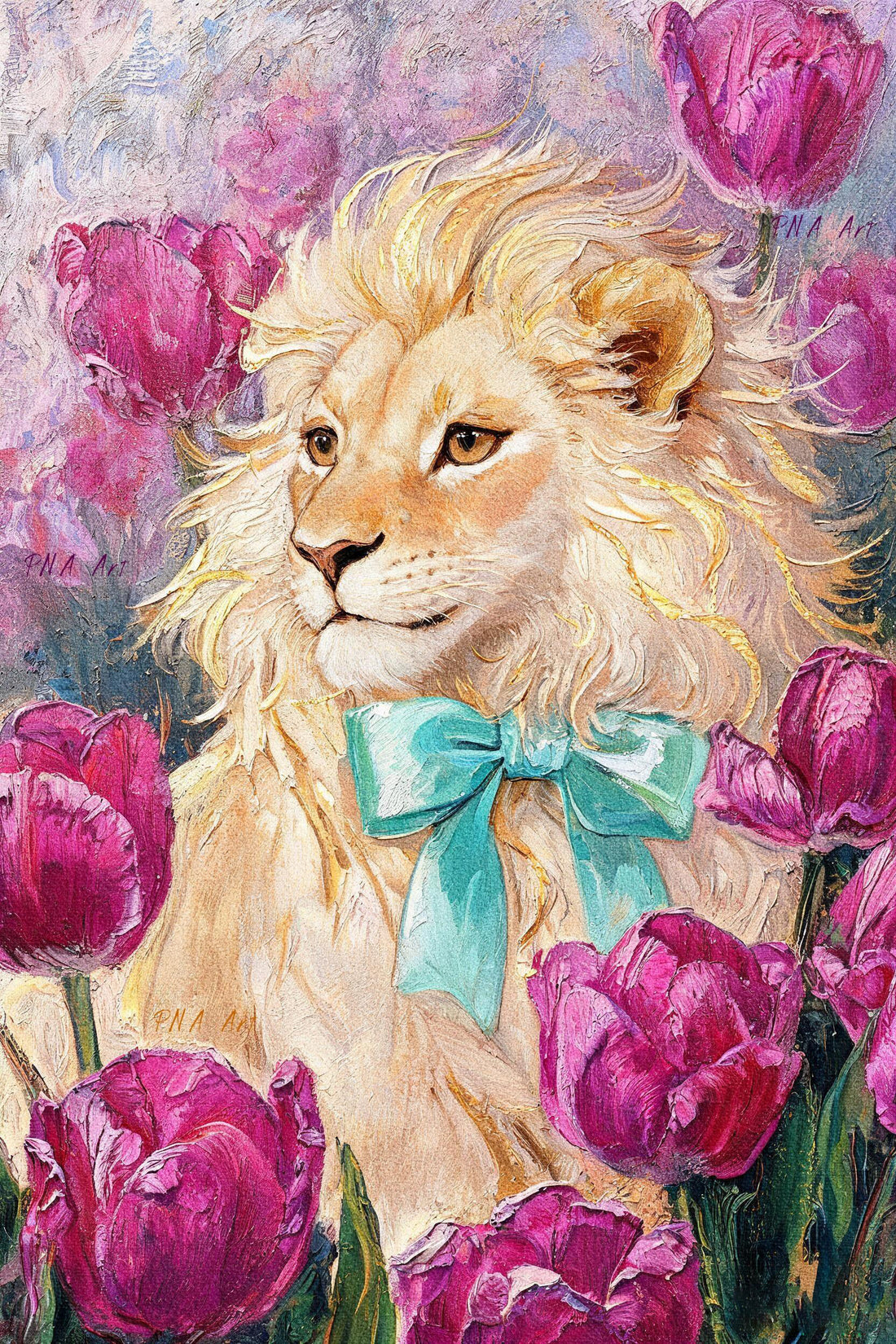 Floral Lion Diamond Painting Kit