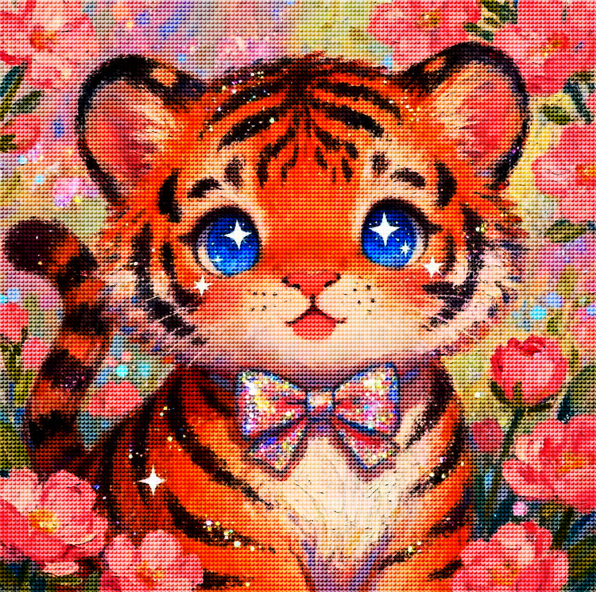 Cute Tiger Diamond Painting Kit