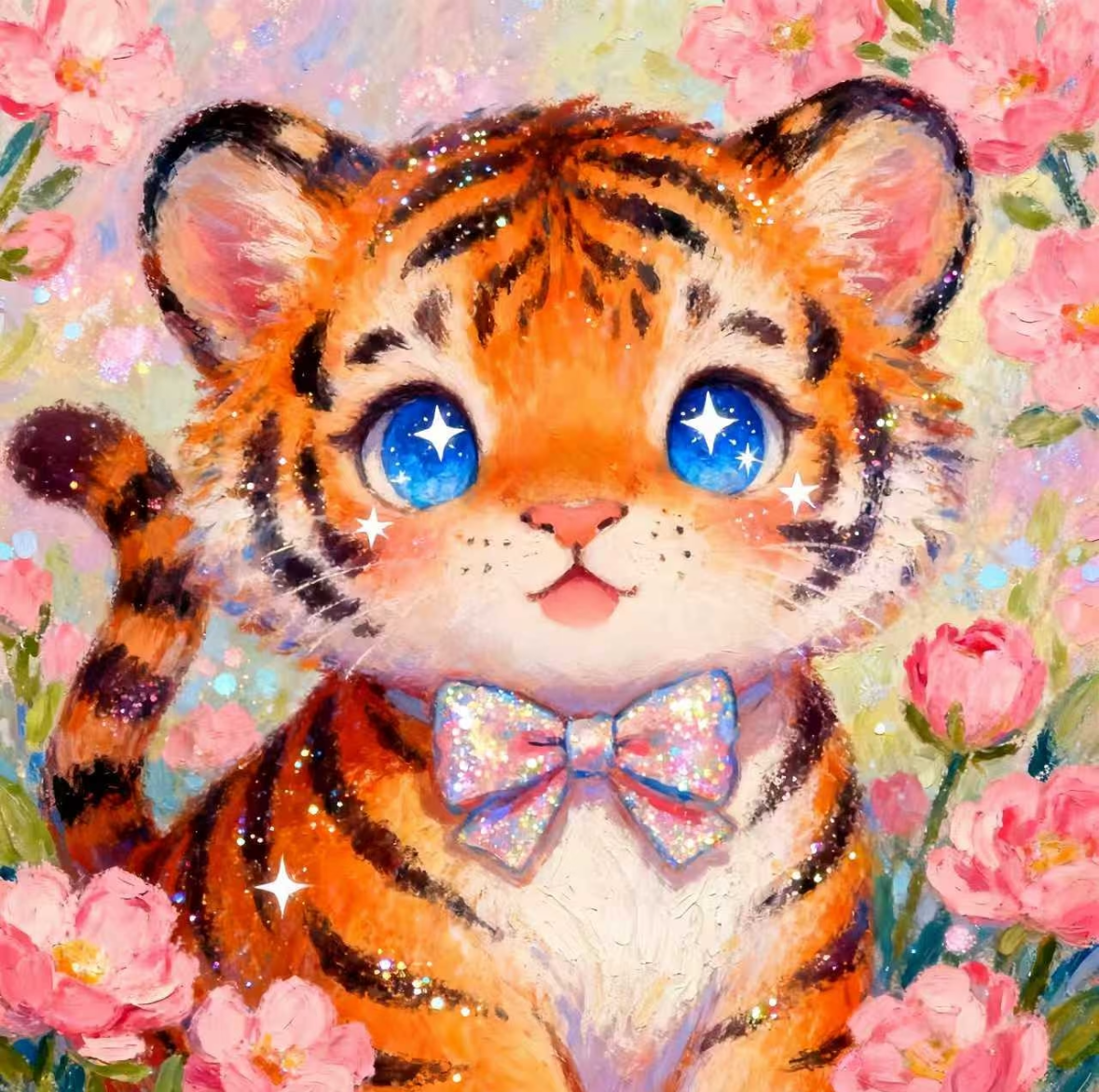 Cute Tiger Diamond Painting Kit