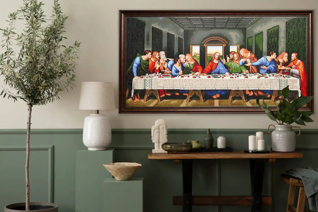 Last Supper Diamond Art 52.8×26.4in