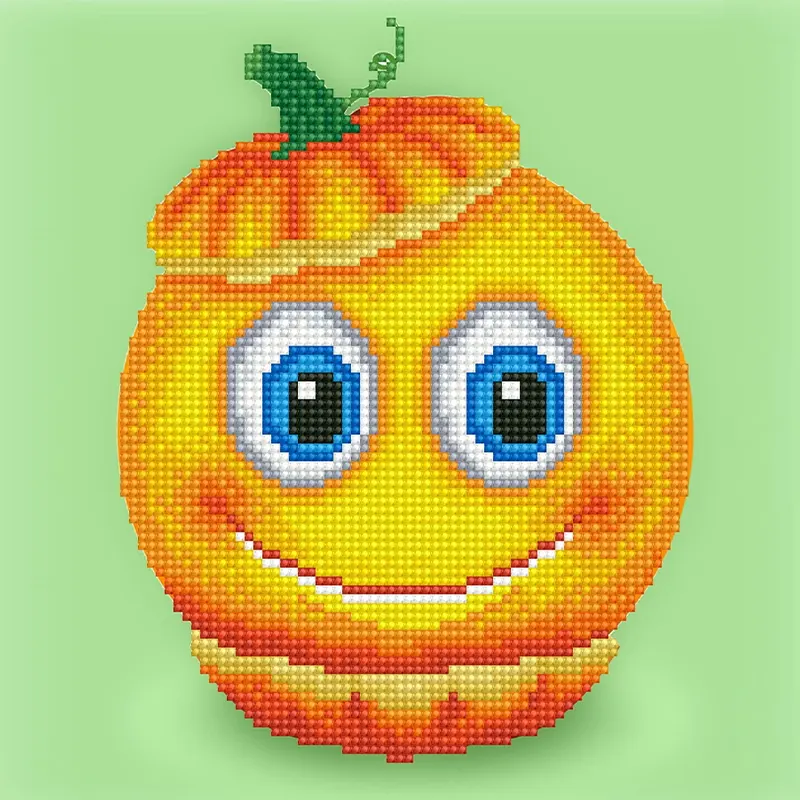 Autumn Pumpkin Dotz Art 10.2×9.1in