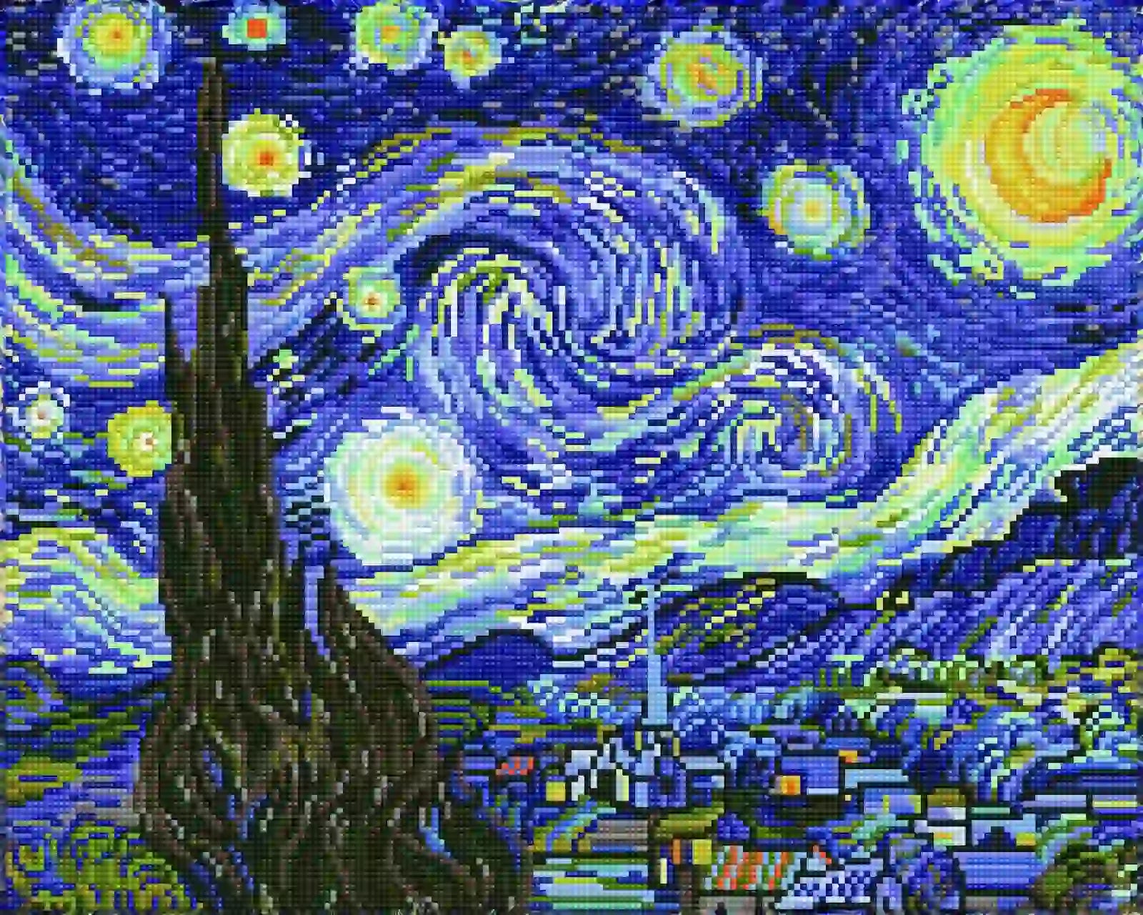 Van Gogh Starry Diamond Art 20×16in