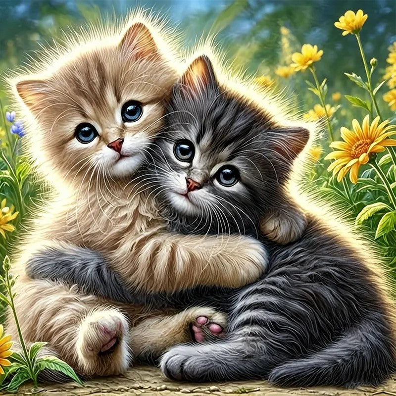 Cute Kitten Hug Wall Art DW23—11.8&