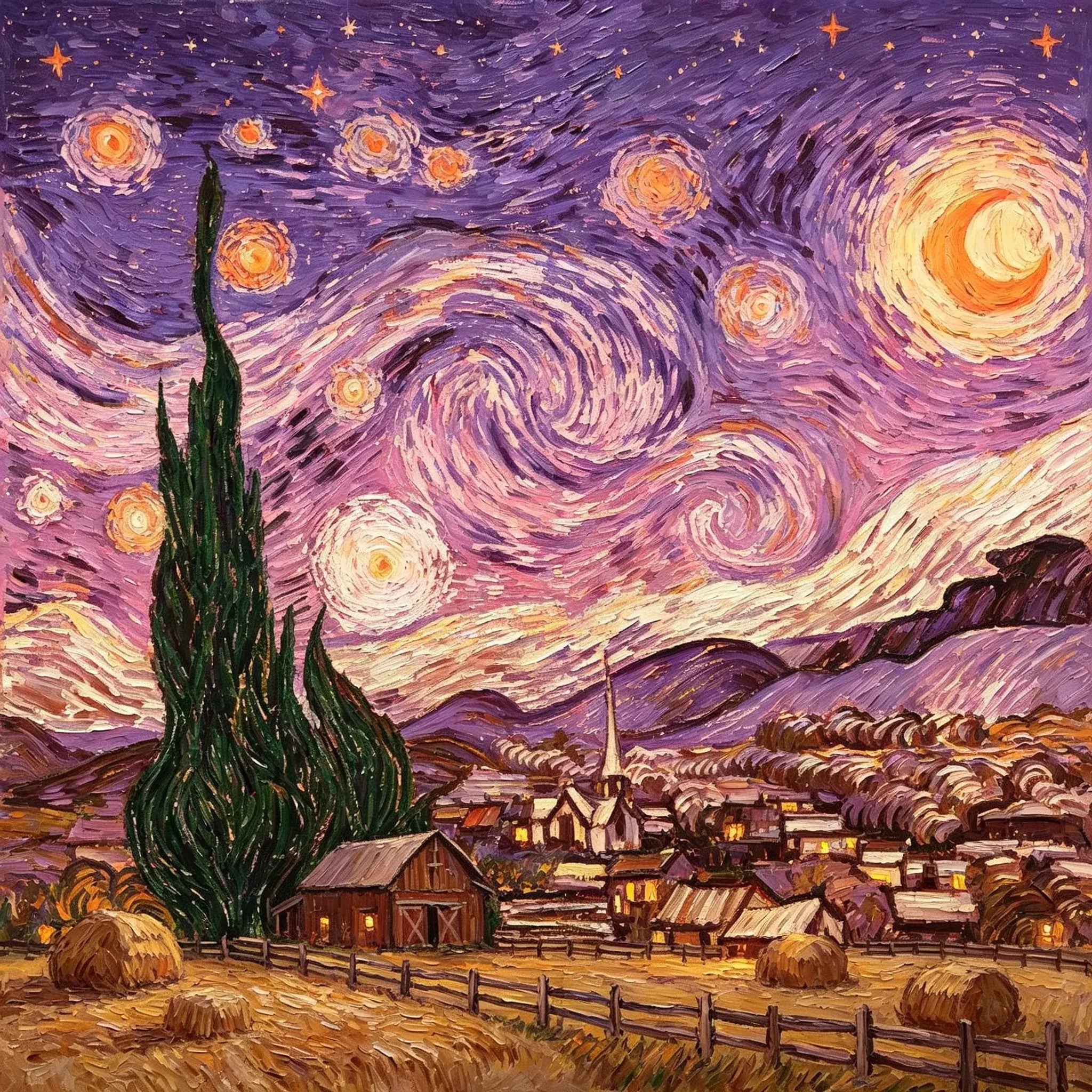 Starry Night Countryside FJ02