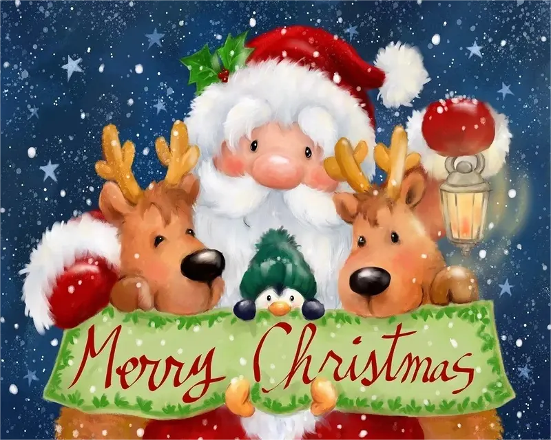 Merry Christmas Diamond Painting Kit