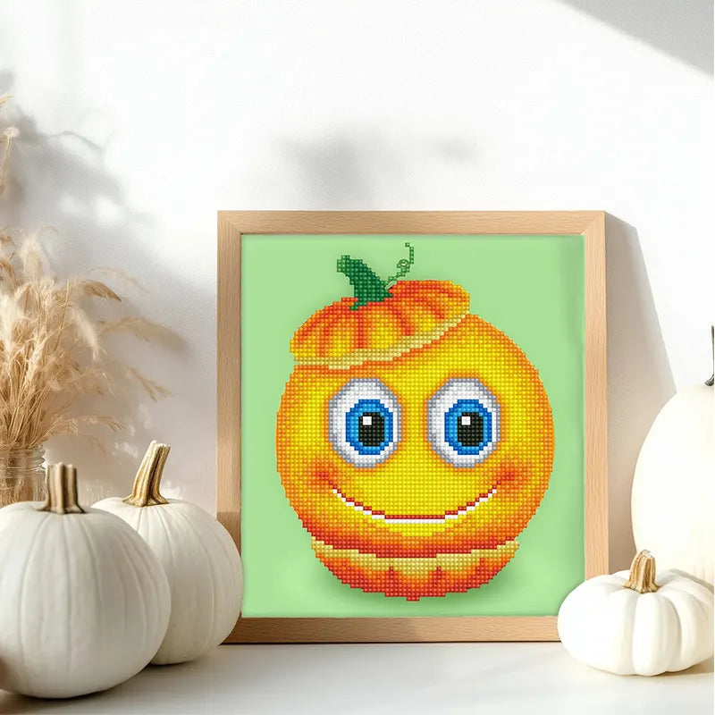Autumn Pumpkin Dotz Art 10.2×9.1in