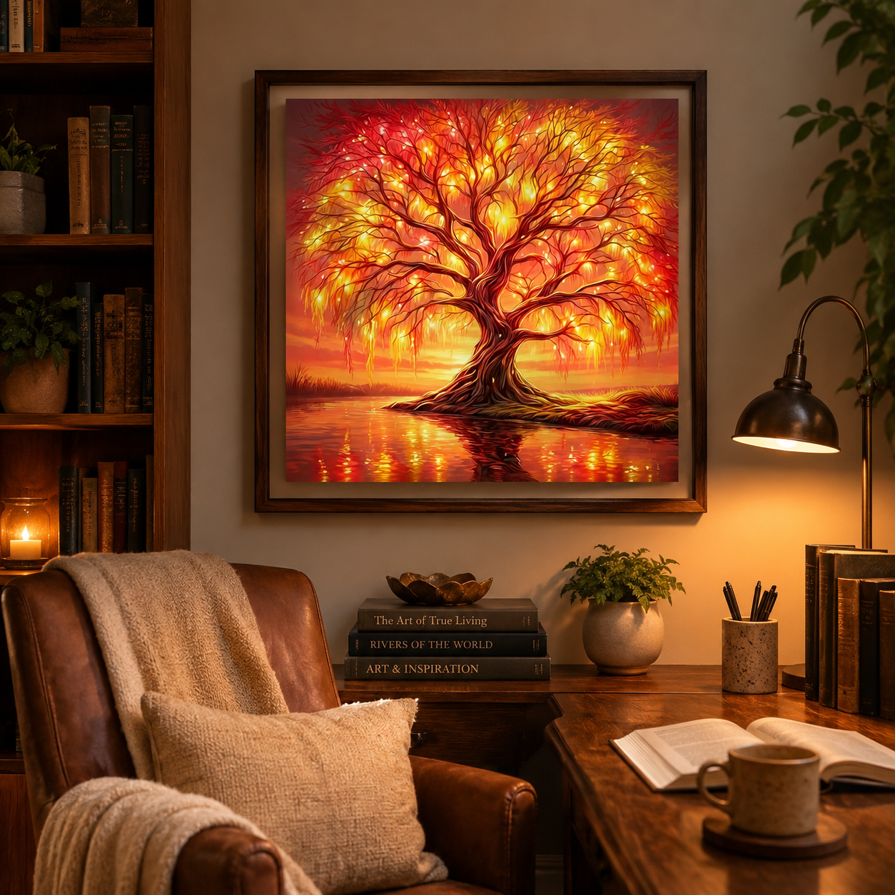 Golden Tree of Life Wall Art FJ09—11.8&