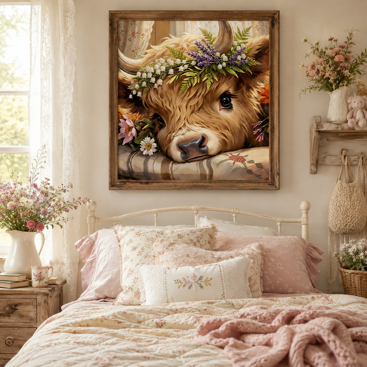 Sweet Highland Calf Wall Art DW10-11.8"x 15.7&