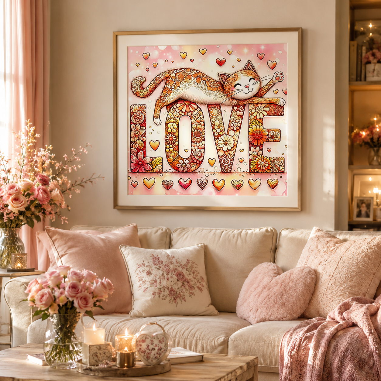 Love Cat Wall Art DW22—11.8&
