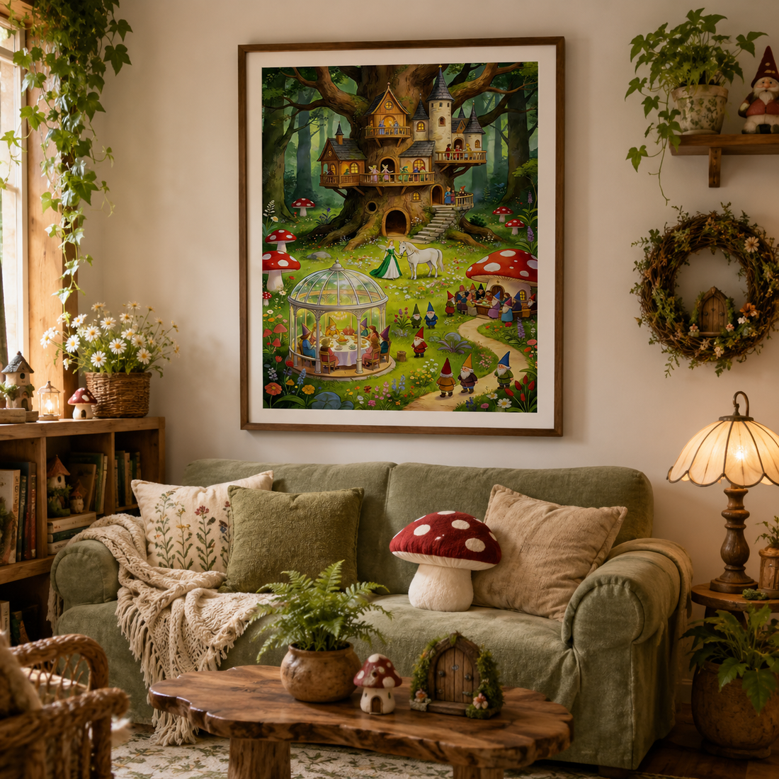 Enchanted Fairy Treehouse Wall Art 🌳HX09-11.8"x 15.7&