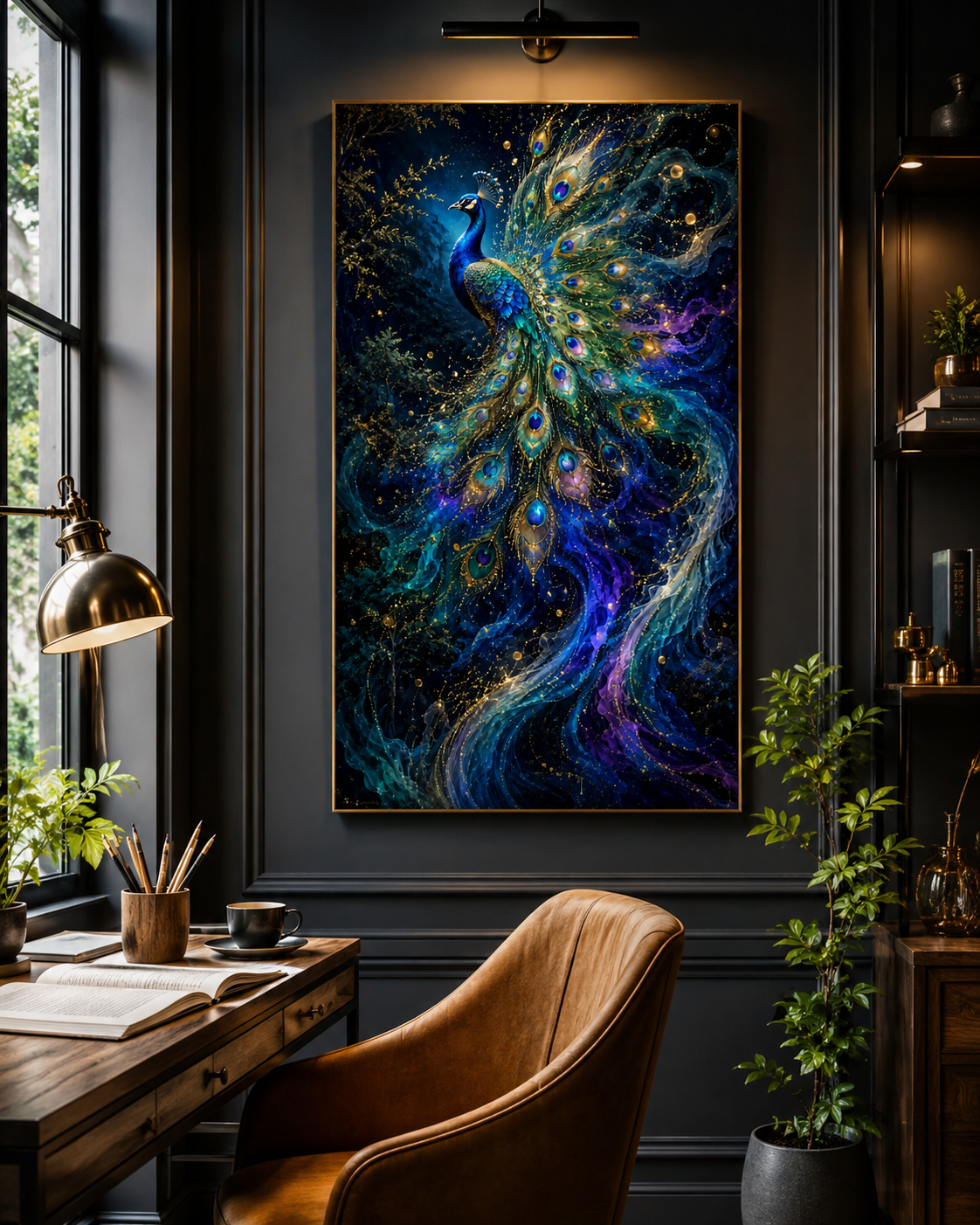 Majestic Blue Peacock Diamond Painting Kit