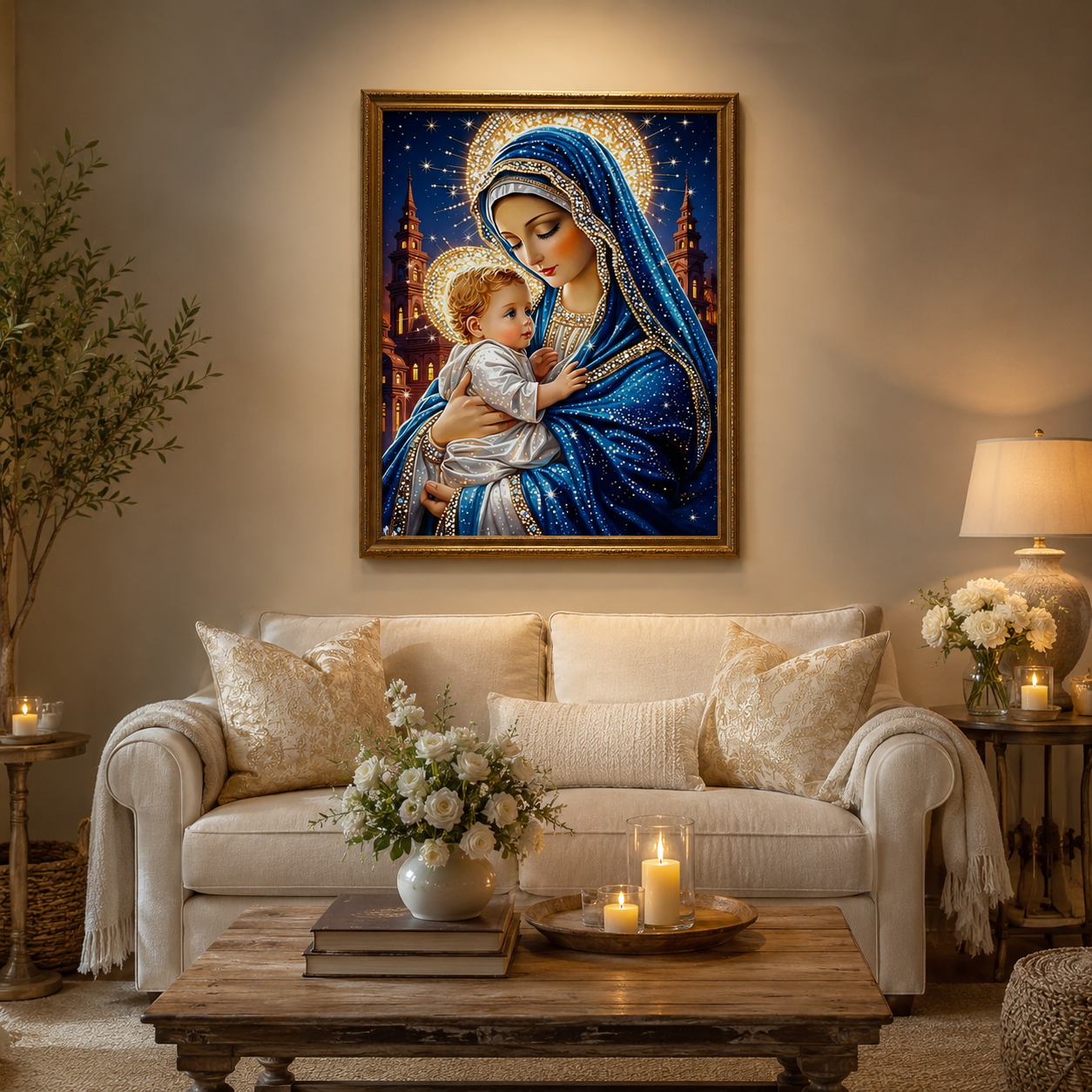 Madonna and Child Sacred Wall Art RW05-11.8"x 15.7&