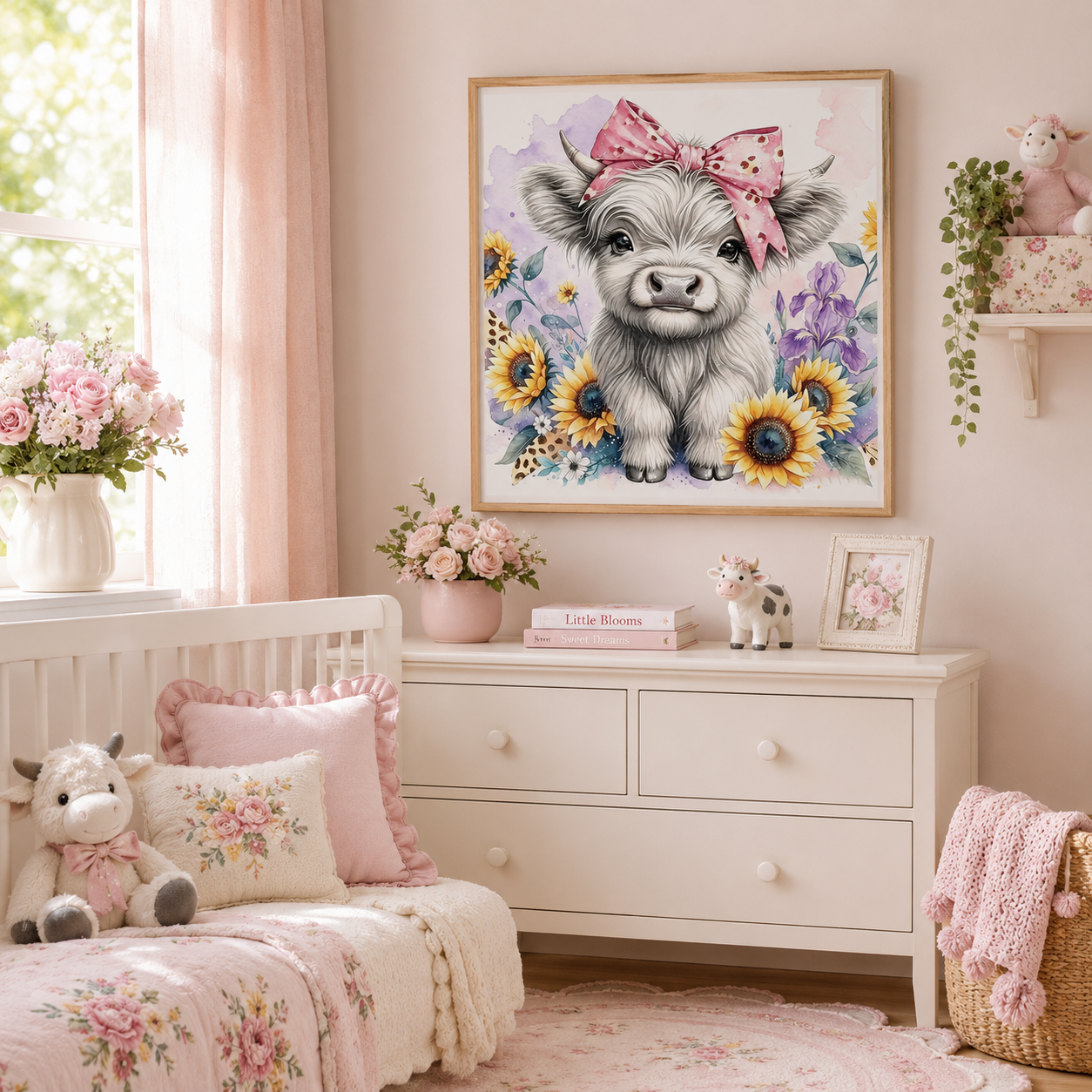 Cute Highland Cow Wall Art DW15-11.8&