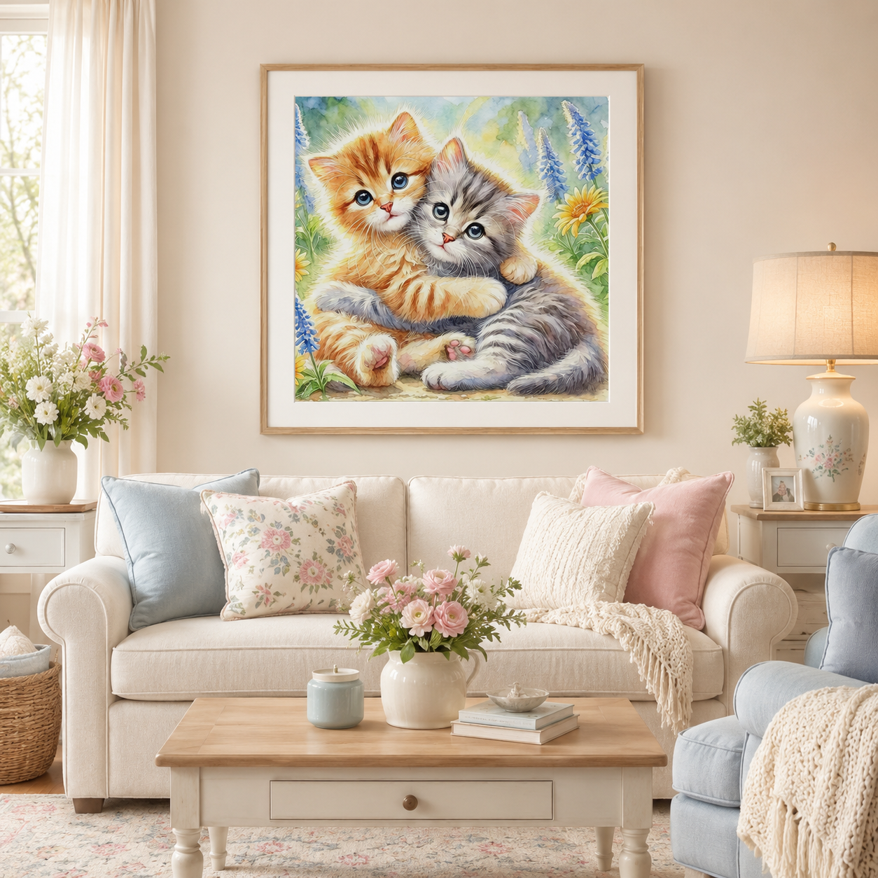 Cute Kitten Hug Wall Art DW24—11.8&