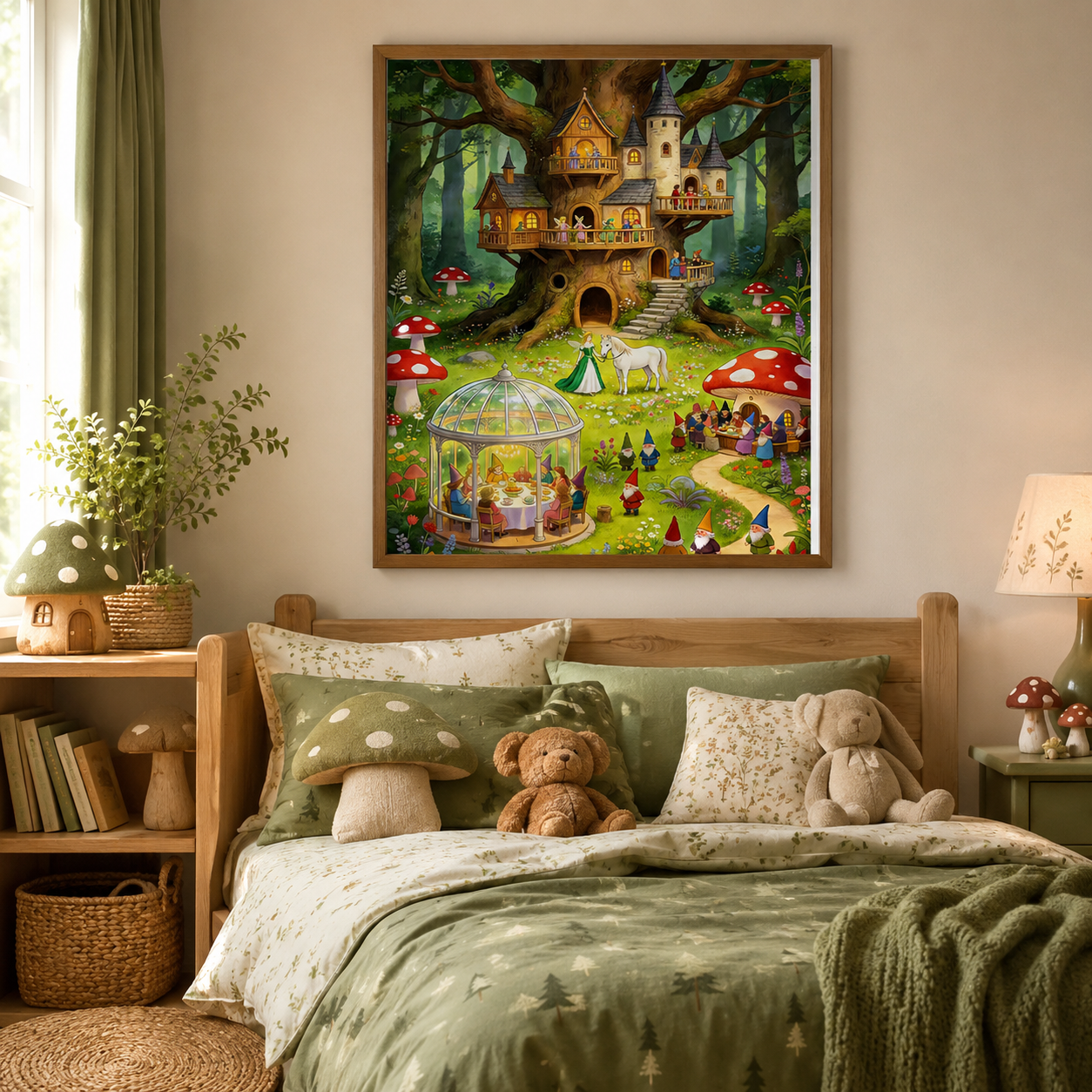 Enchanted Fairy Treehouse Wall Art 🌳HX09-11.8"x 15.7&