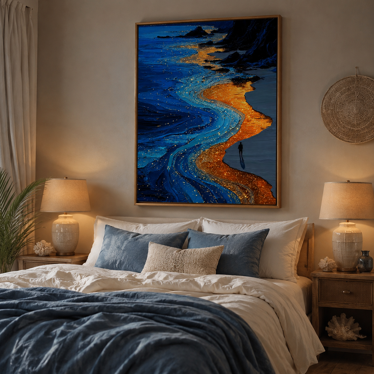 Golden Shoreline Ocean Wall Art FJ19-11.8"x 15.7&
