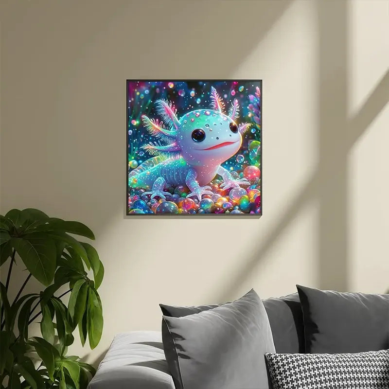 Neon Axolotl Sparkle Kit 13.78" x 13.78"