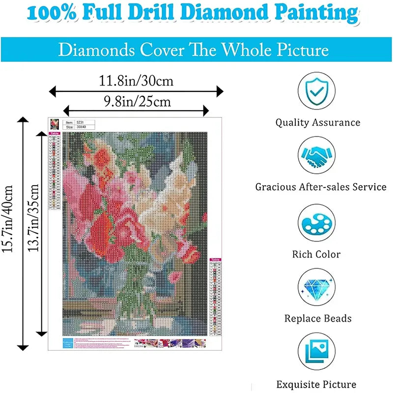 Floral Radiance Gem Kit 12" x 16"
