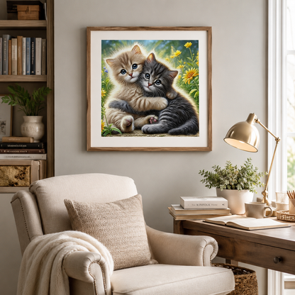 Cute Kitten Hug Wall Art DW23—11.8&