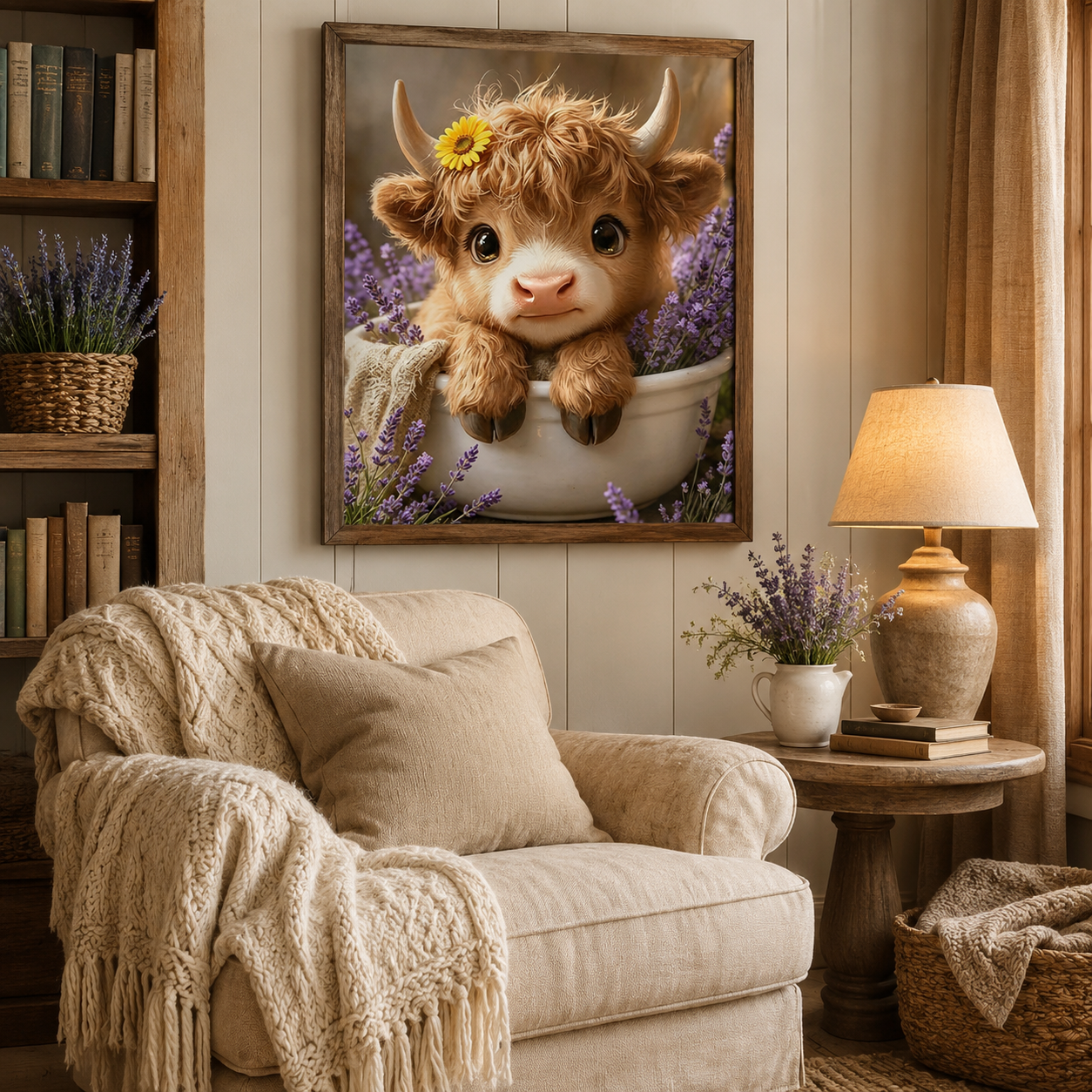 Cute Highland Calf Wall Art DW9-11.8"x 15.7&