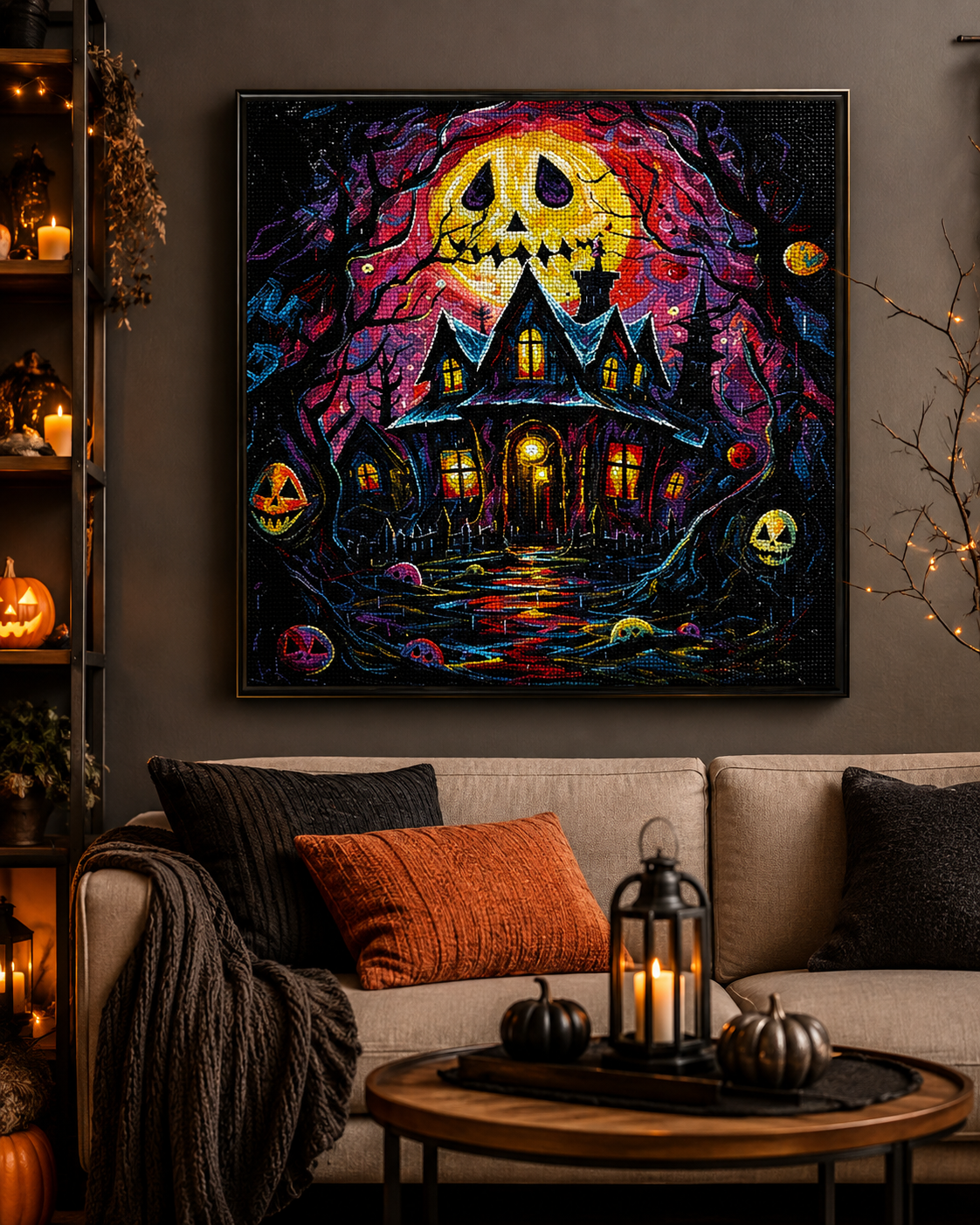 Haunted House Halloween Diamond Painting-11.8" x 11.8"