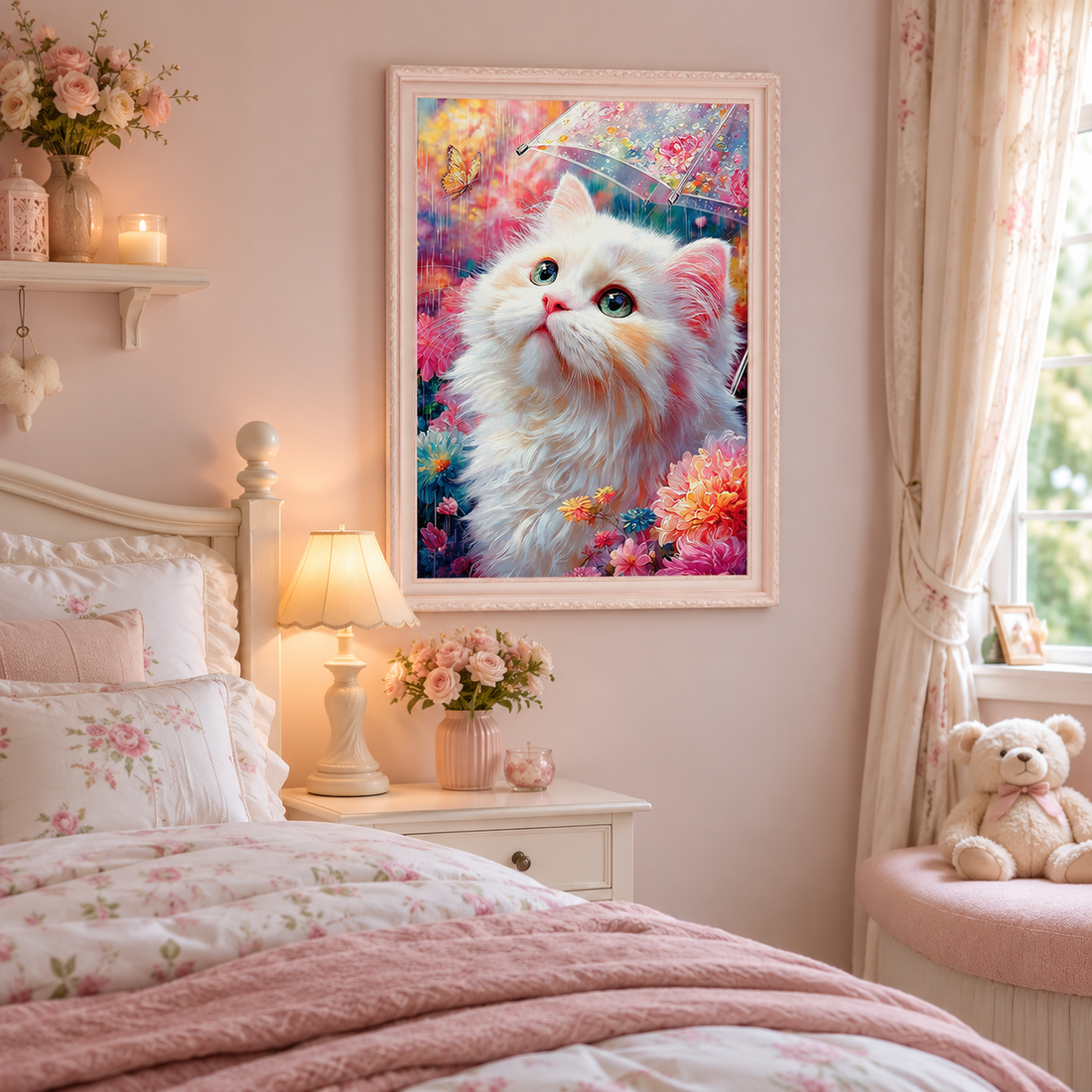 Rainy Day Kitten Wall Art DW26-11.8"x 15.7&