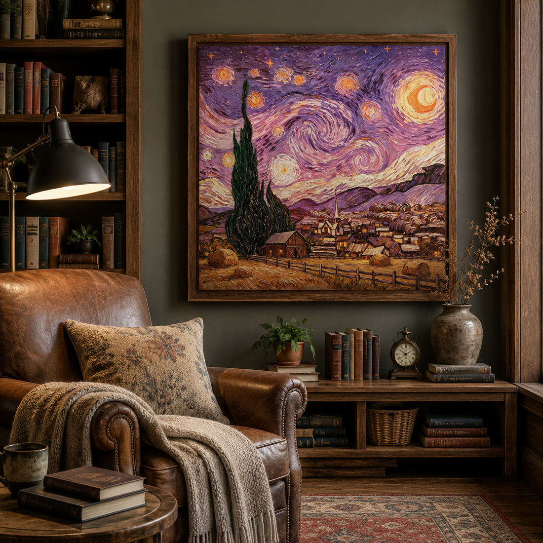 Starry Night Countryside Wall Art FJ02—11.8&