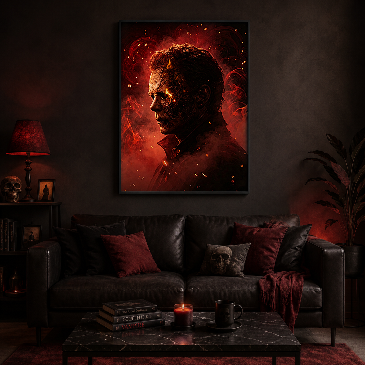 Burning Mask Horror Diamond Painting Kit
