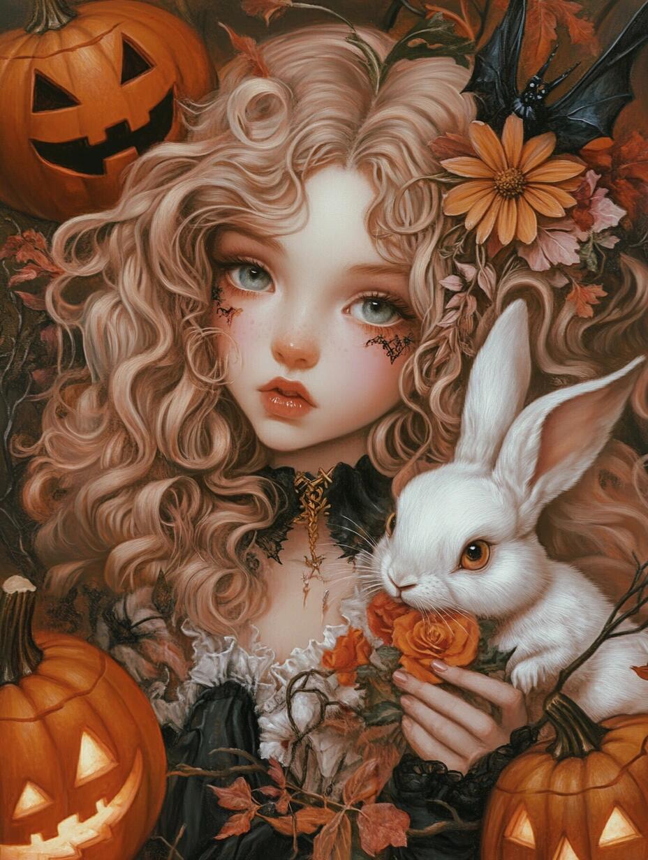 Gothic Halloween Bunny Girl