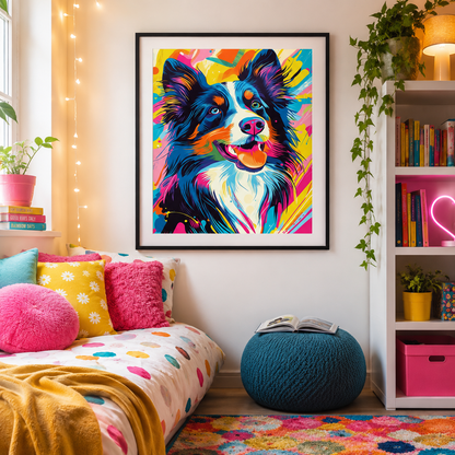 Colorful Dog Wall Art DW27-11.8"x 15.7&